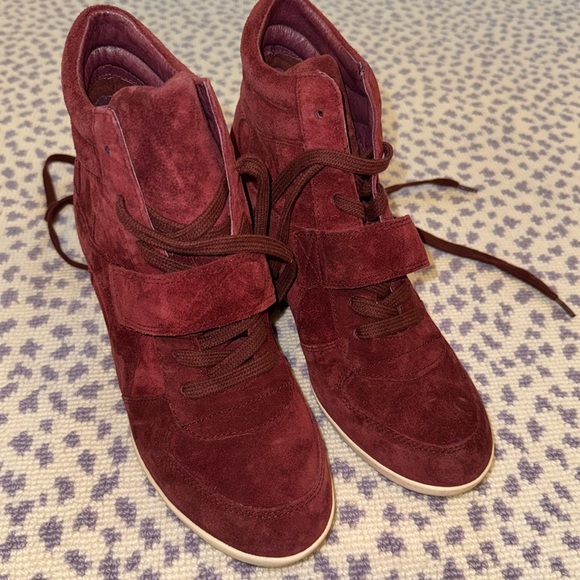 NWOT Ash Wedge Suede Sneakers Size 38 - Picture 1 of 5